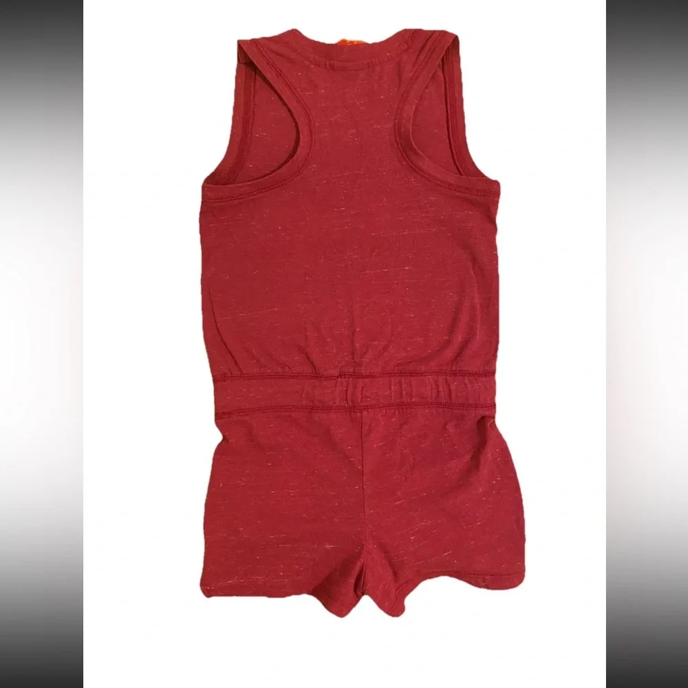 Nike Little Girls Size 5-6 Toddler Fuchsia Pink & White Sleeveless Romper